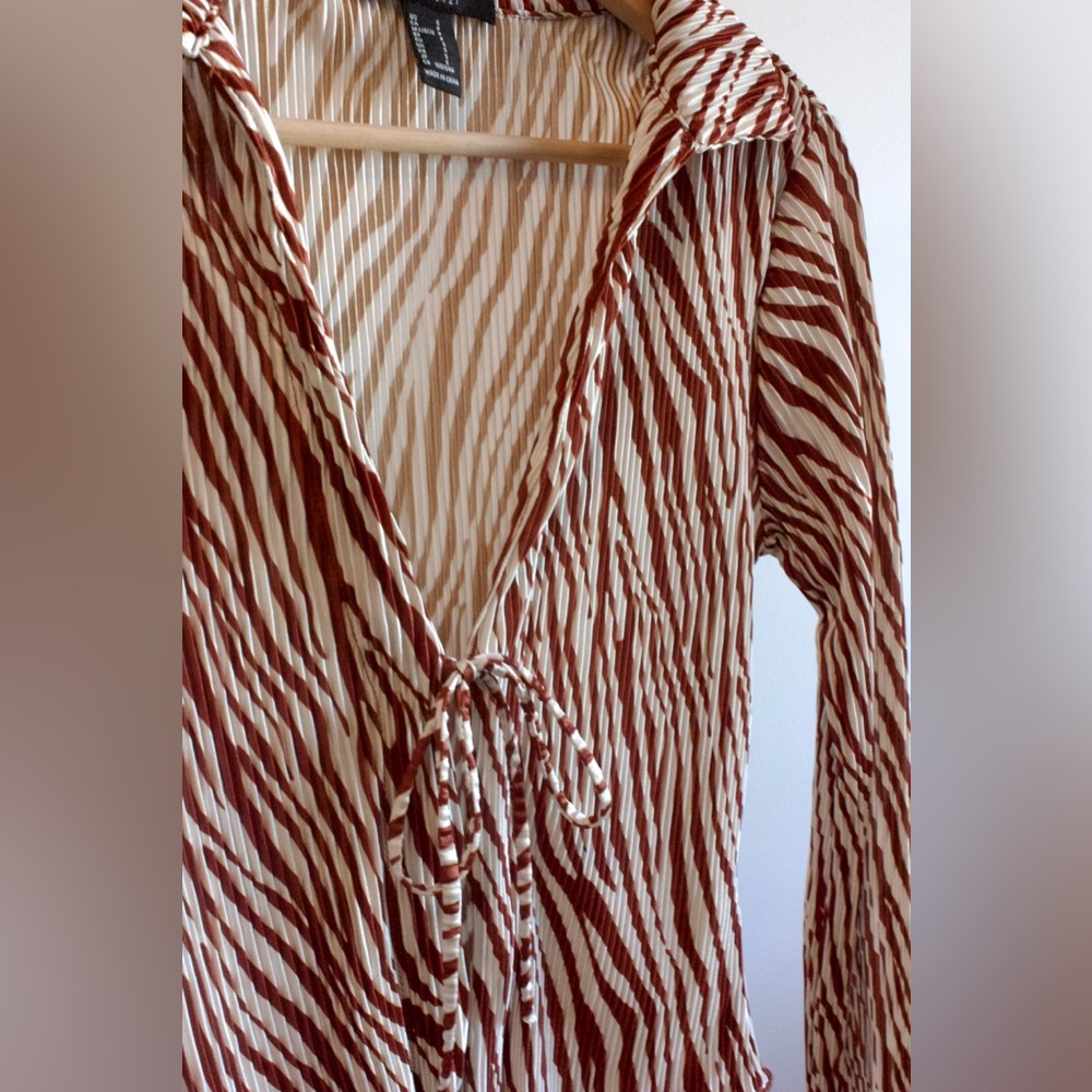 Forever 21 | Zebra Print Tie-Front Blouse